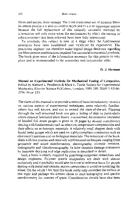 (PDF) Manual on experimental methods for mechanical testing of composites