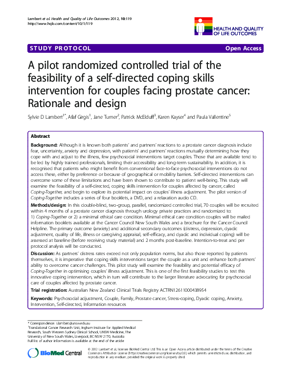 (PDF) A pilot randomized controlled trial of the feasibility of a self ...