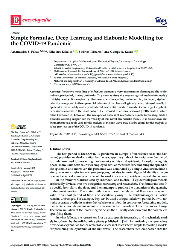 (PDF) Simple Formulae, Deep Learning and Elaborate Modelling for the ...