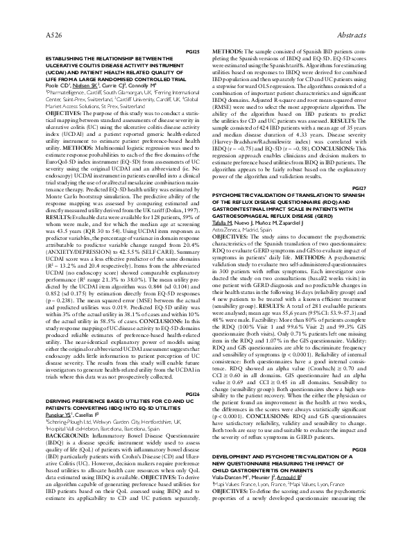 (PDF) PG127 Psychometric Validation of Translation to Spanish of the ...