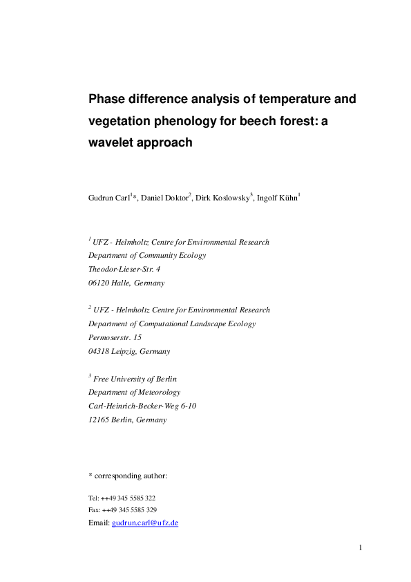 (PDF) Phase difference analysis of temperature and vegetation phenology ...
