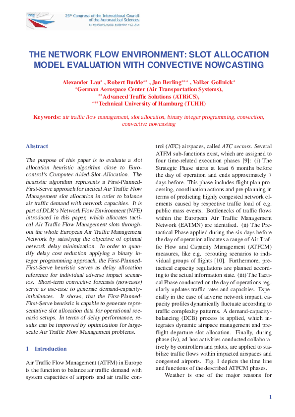 (PDF) The Network Flow Environment: Slot Allocation Model Evaluation ...