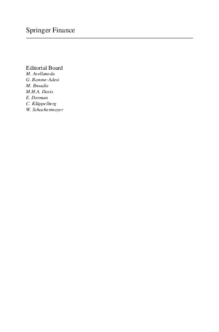 PDF) Mathematical Methods for Financial Markets