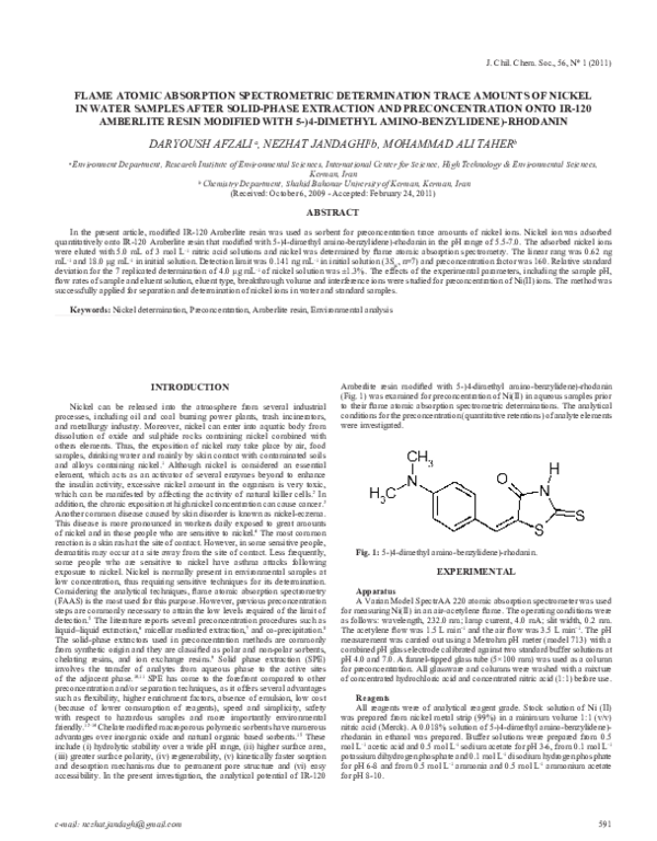 (PDF) Flame Atomic Absorption Spectrometric Determination Trace Amounts ...