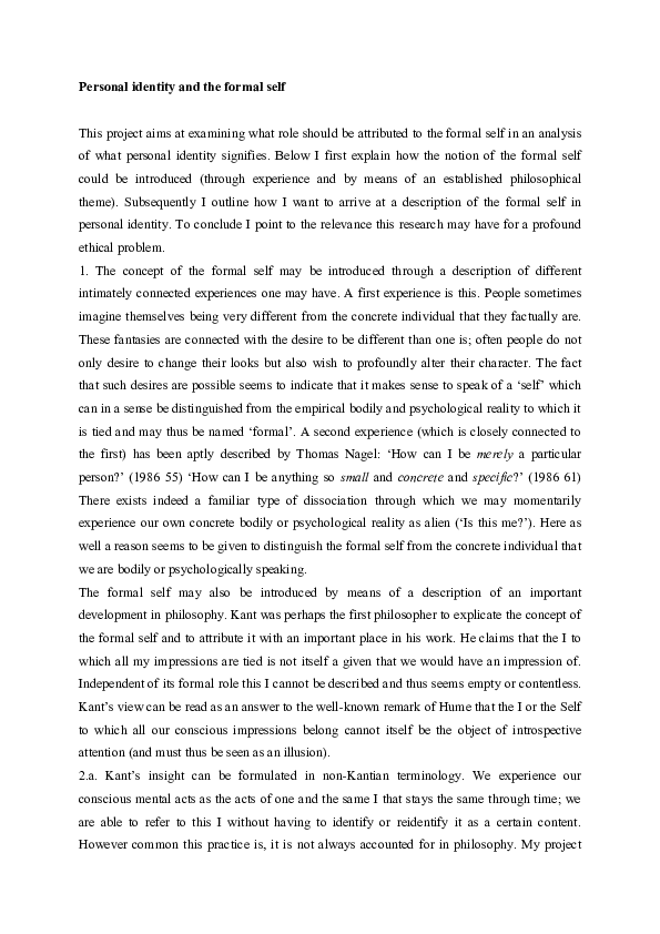 My personal identity essay picture