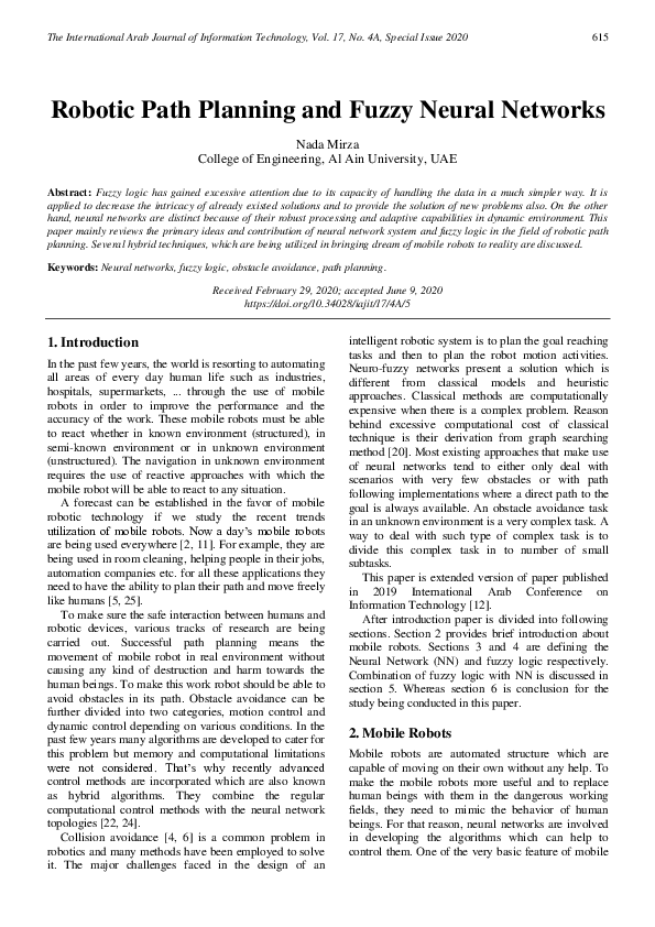 (PDF) Robotic Path Planning and Fuzzy Neural Networks
