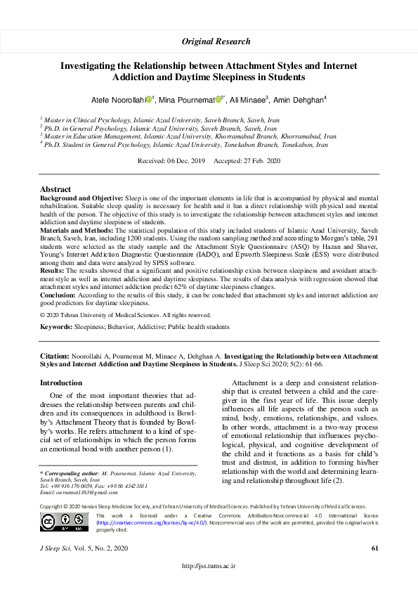 (PDF) Investigating the Relationship between Attachment Styles and ...