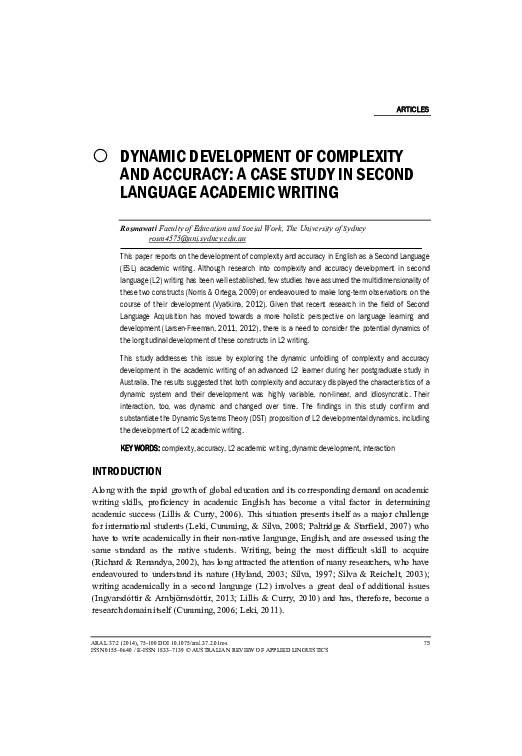 (PDF) Dynamic development of complexity and accuracy