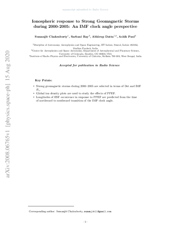 (PDF) Ionospheric Response to Strong Geomagnetic Storms During 2000 ...