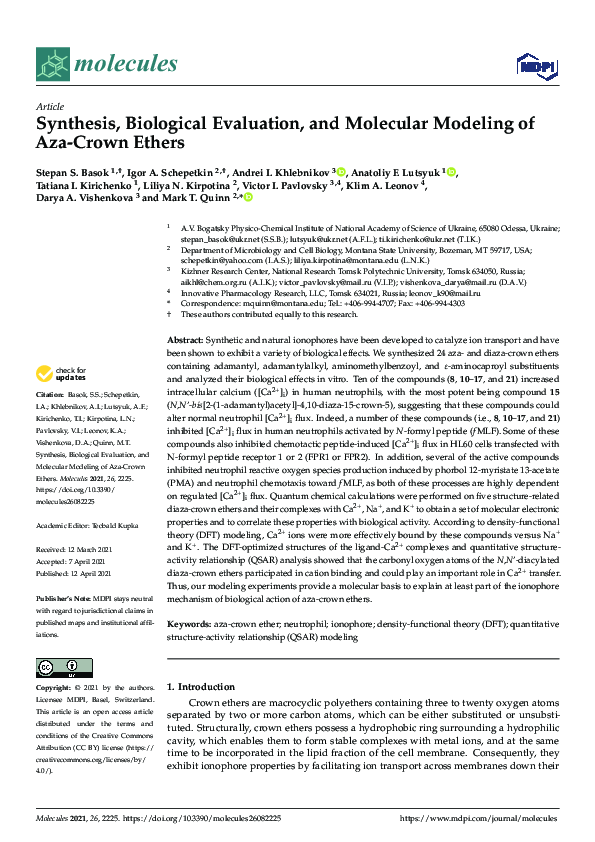 (PDF) Synthesis, Biological Evaluation, and Molecular Modeling of Aza ...