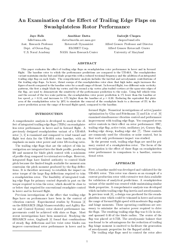 (PDF) An examination of the effect of trailing edge flaps on ...
