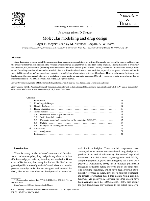(PDF) Molecular modelling and drug design EDWARD MALISKI Academia.edu