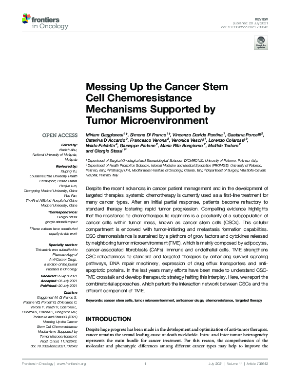 (PDF) Messing Up the Cancer Stem Cell Chemoresistance Mechanisms ...