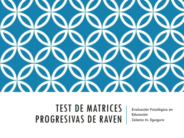 (PDF) Test de matrices progresivas de Raven