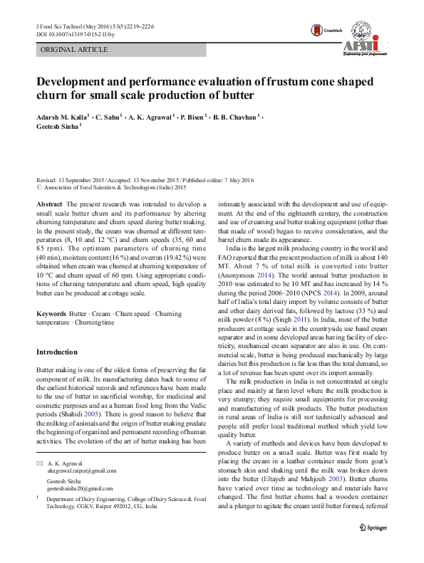 (PDF) Development and performance evaluation of frustum cone shaped ...