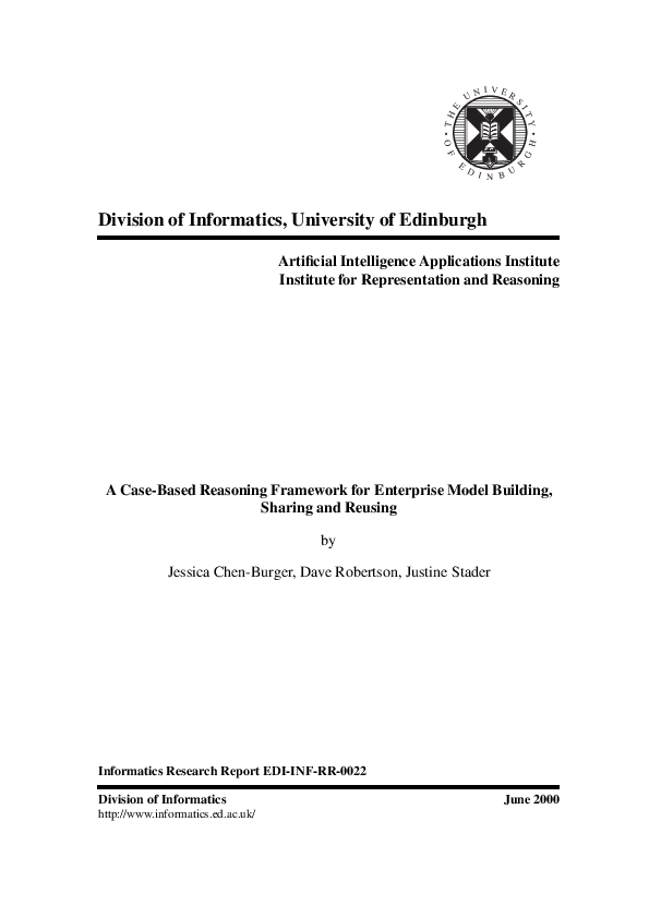 (PDF) A case-based reasoning framework for enterprise model building ...