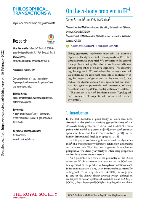 (PDF) n-Body Problem n-Body problem choreographies and ...