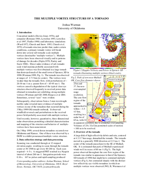 (PDF) The Multiple-Vortex Structure of a Tornado
