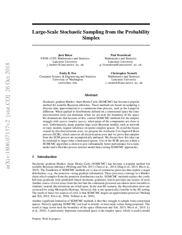 (PDF) Large-Scale Stochastic Sampling from the Probability Simplex ...