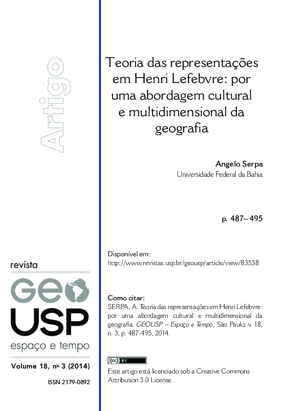 (PDF) Teoria das representações em Henri Lefebvre por uma abordagem