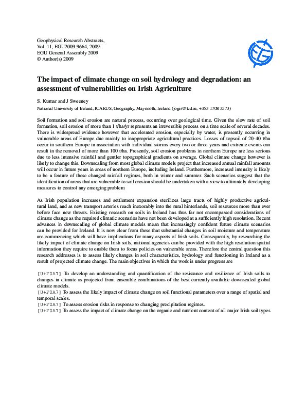 (PDF) The impact of climate change on soil hydrology and degradation ...