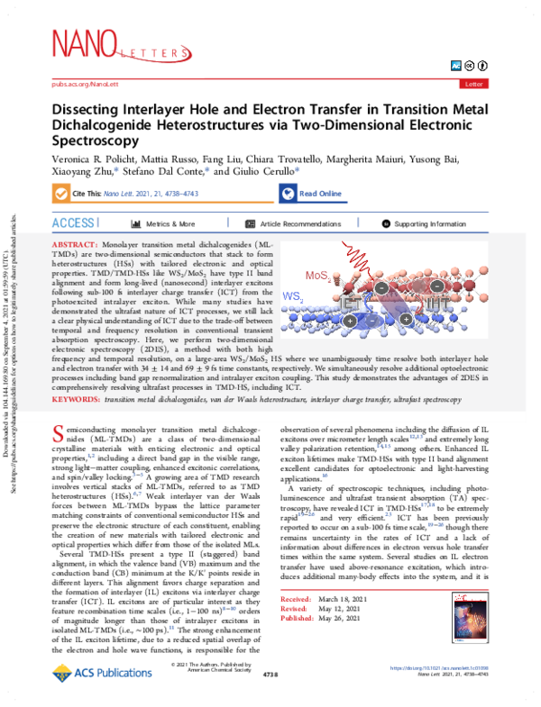 (PDF) Dissecting Interlayer Hole and Electron Transfer in Transition ...