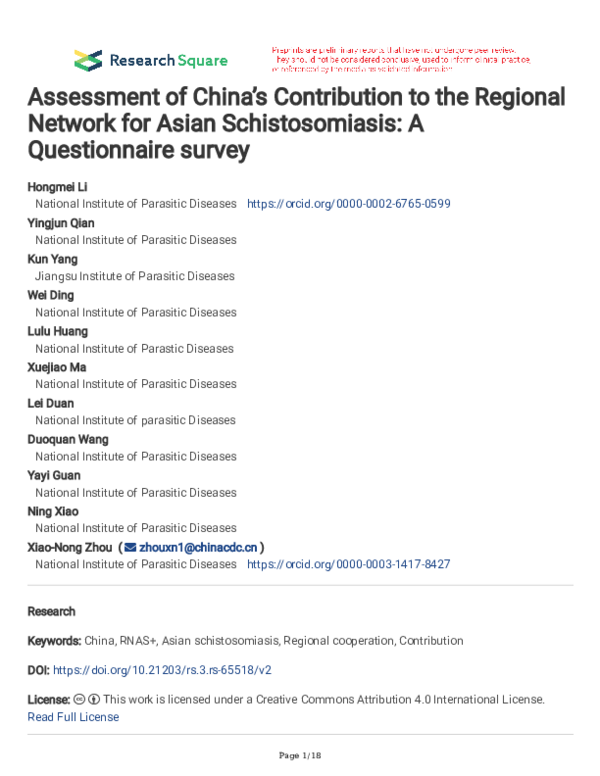 (PDF) Assessment of China’s Contribution to the Regional Network for ...