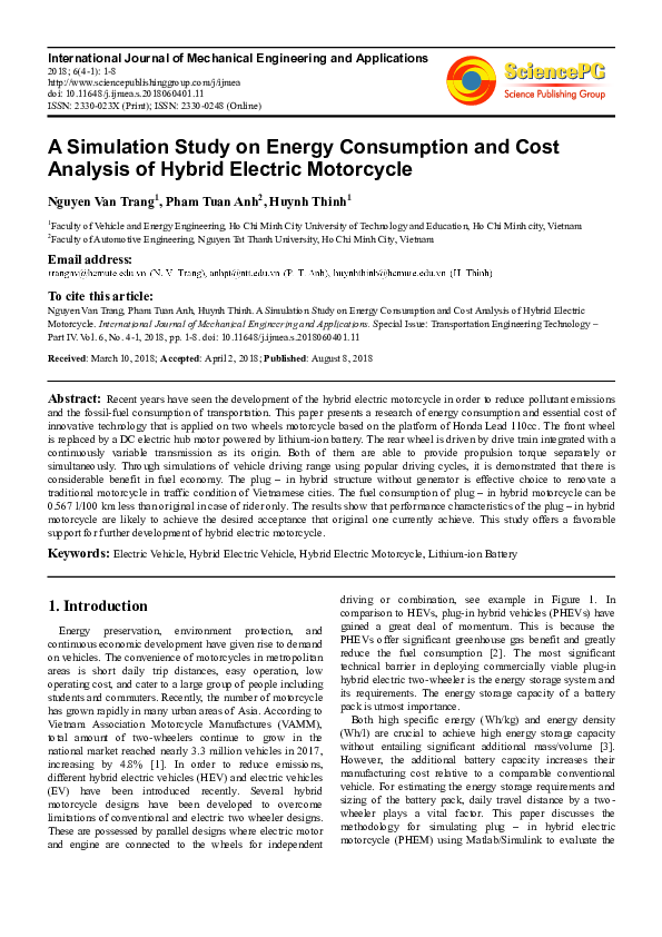(PDF) A Simulation Study on Energy Consumption and Cost Analysis of ...
