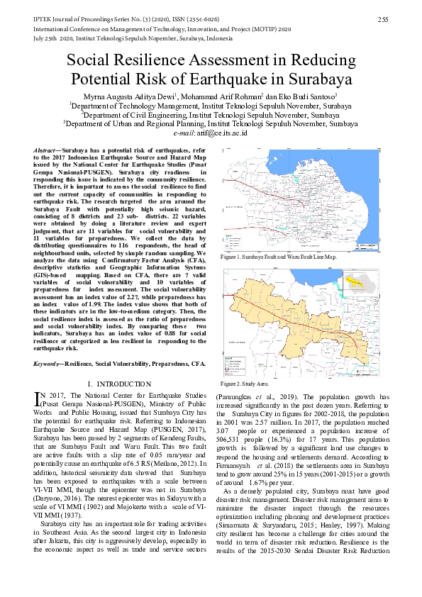 (PDF) Social Resilience Assessment in Reducing Potential Risk of ...