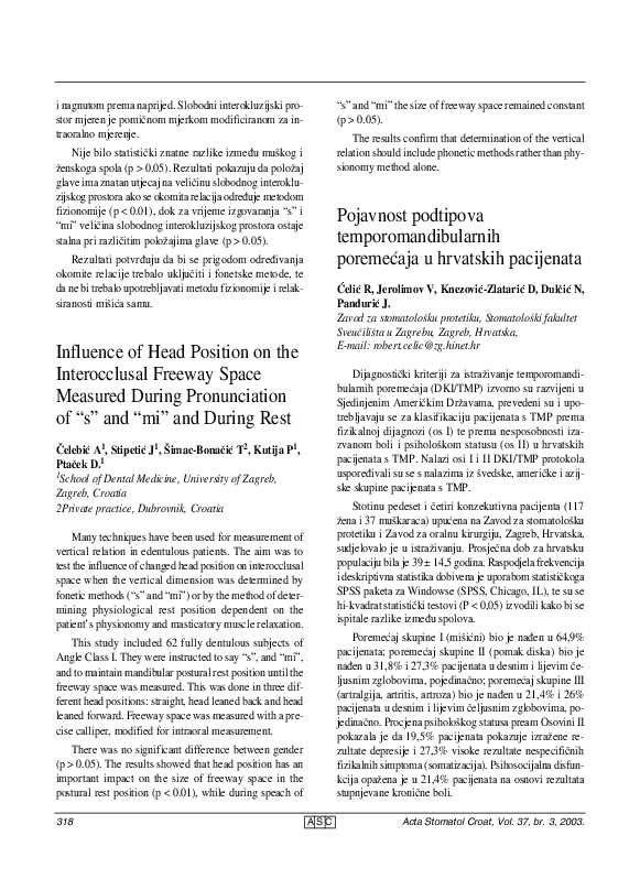 (PDF) Influence of Head Position on the Interocclusal Freeway Space ...