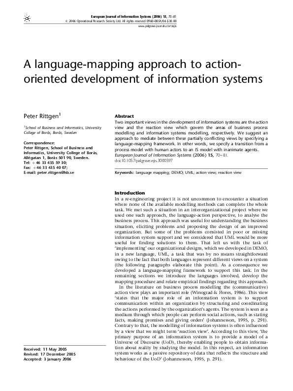 (PDF) A language-mapping approach to action-oriented development of ...