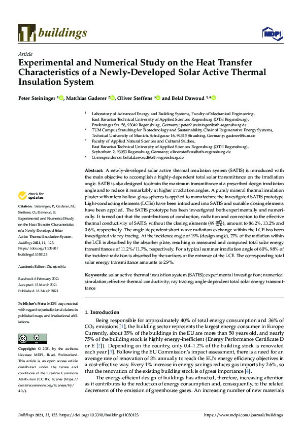 (PDF) Experimental and Numerical Study on the Heat Transfer ...