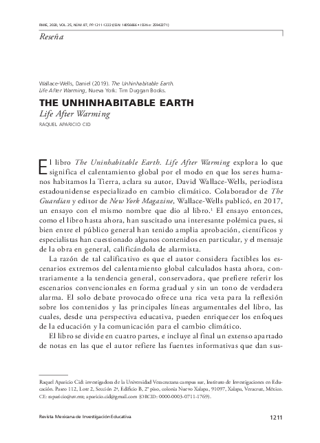 (PDF) The Uninhabitable Earth: Life After Warming