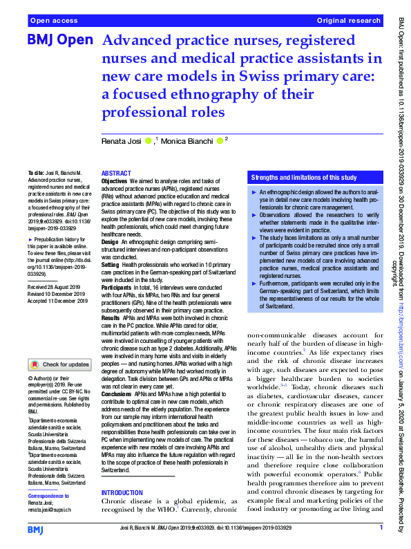 (PDF) Advanced practice nurses, registered nurses and medical practice ...