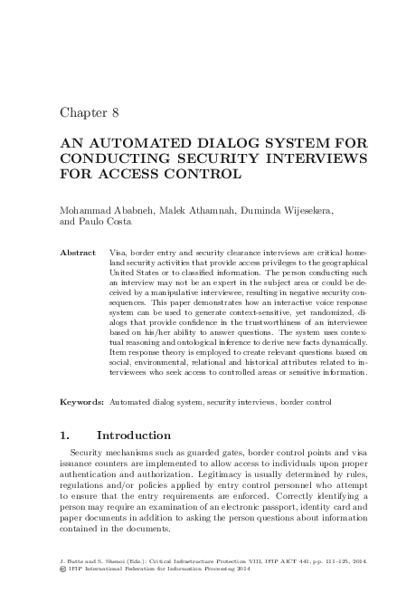 (PDF) An Automated Dialog System for Conducting Security Interviews for ...