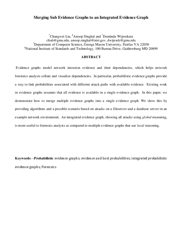 (PDF) Merging Sub Evidence Graphs to an Integrated Evidence Graph for ...