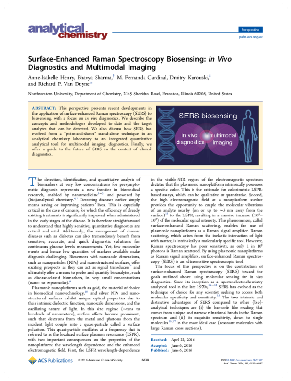 (PDF) Surface-Enhanced Raman Spectroscopy Biosensing: In Vivo ...