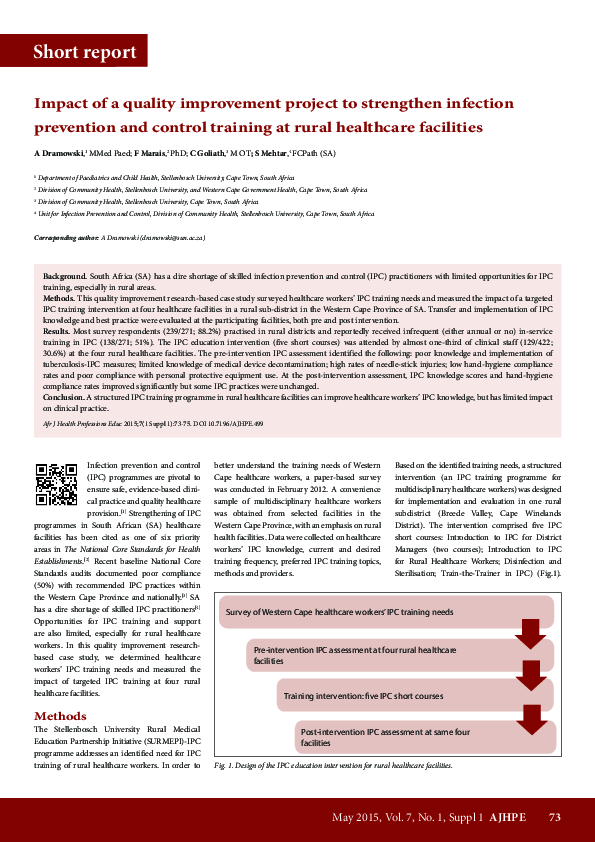 (PDF) Infection Prevention and Control in the Design of Healthcare ...