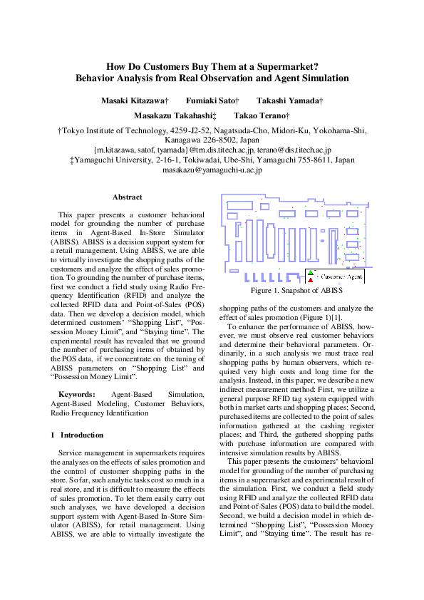 (PDF) How Do Customers Buy Them at a Supermarket ? Behavior Analysis ...