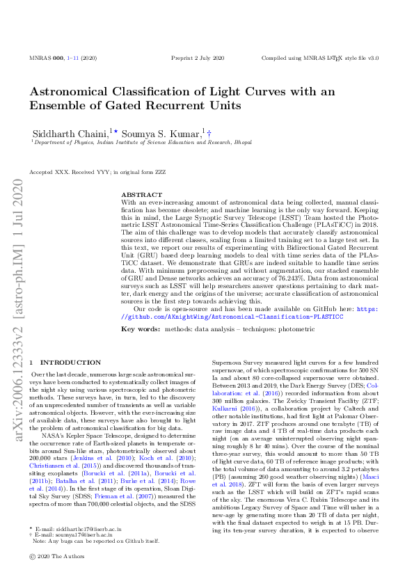 (PDF) Astronomical Classification of Light Curves with an Ensemble of ...