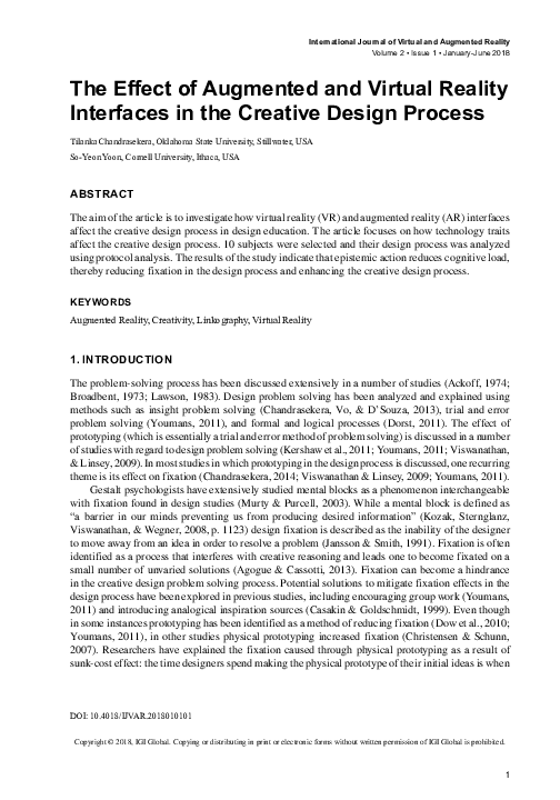 (PDF) The Effect of Augmented and Virtual Reality Interfaces in the ...