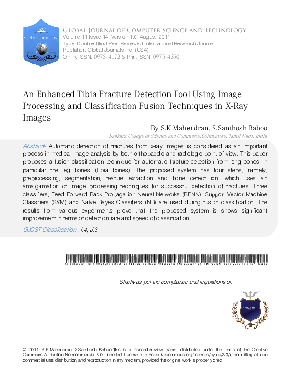 (PDF) An Enhanced Tibia Fracture Detection Tool Using Image Processing ...