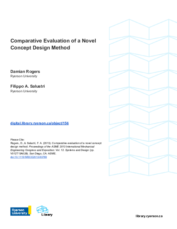 (PDF) Comparative Evaluation of a Novel Concept Design Method