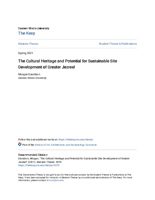 (PDF) The Cultural Heritage and Potential for Sustainable Site ...