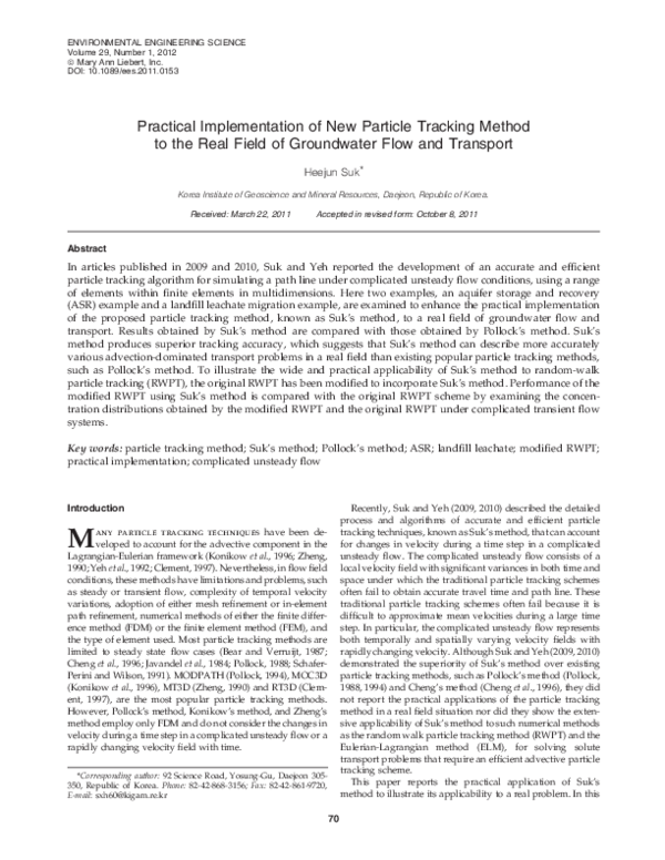 (PDF) Practical Implementation of New Particle Tracking Method to the ...