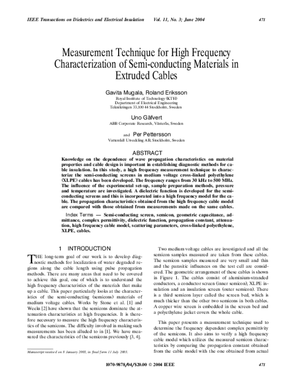 (PDF) Measurement technique for high frequency characterization of semi ...