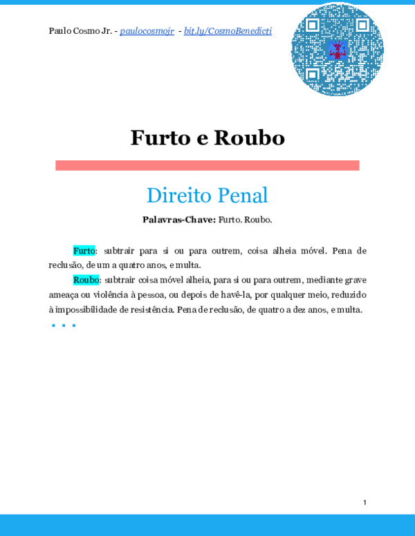 Furto e Roubo