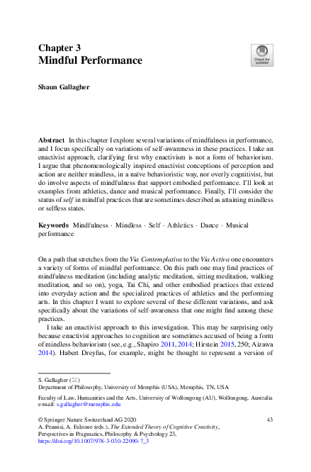 (PDF) Mindful Performance