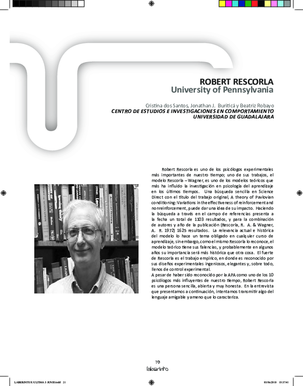 (PDF) Entrevista a Robert Rescorla