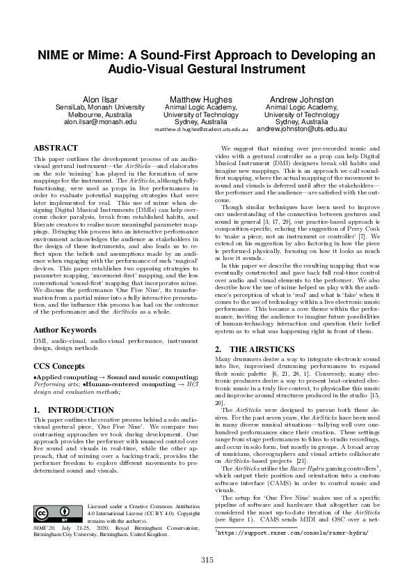 (PDF) NIME or Mime: A Sound-First Approach to Developing an Audio ...
